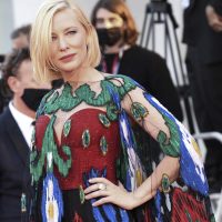 Actress Cate Blanchett walks along the red carpet during the closing ceremonies for the 77th Venice International Film Festival on Saturday, Sept. 12, 2020. (Piergiorgio Pirrone/LaPresse via AP)