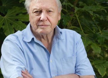 FDW7XD Sir David Attenborough, English broadcaster and naturalist, at his home in Richmond, Borough of Richmond upon Thames, England UK