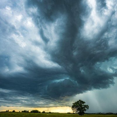 Supercell storm clouds with intense rain, Lithuania,Image: 535479041, License: Royalty-free, Restrictions: , Model Release: no