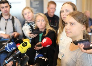 The Swedish climate activist Greta Thunberg speaks during a newsconference after a court appearance in Malmoe, Sweden on Monday, July 24, 2023. Thunberg was convicted and ordered to pay a fine. The charge, believed to be Thunberg's first, comes after the 20-year-old climate campaigner joined a six-day protest organised by the environmental group Take Back the Future at the city's oil terminal onJune 19.
Greta Thunberg court hearing, Malmo, Sweden - 24 Jul 2023,Image: 791547044, License: Rights-managed, Restrictions: *SWEDEN OUT*, Model Release: no